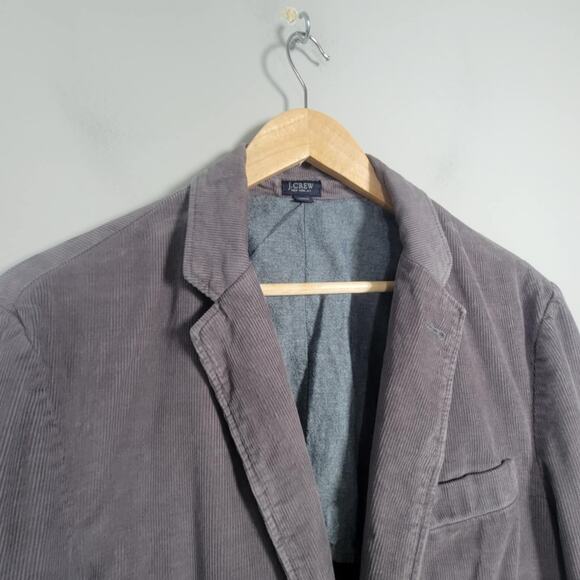 J. Crew Mens M Corduroy Blazer Sport Coat 100% Cotton Casual Jacket Gray - Picture 3 of 14